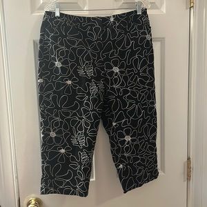 Talbots Petite Embroidered Cropped Pants